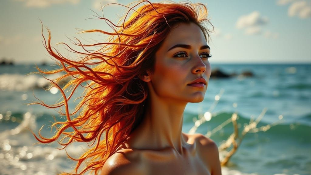 Seaside Portrait Concept Art in Dynamic Lighting