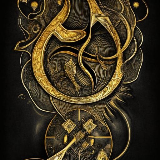 Gold Runes Ink Flow 3