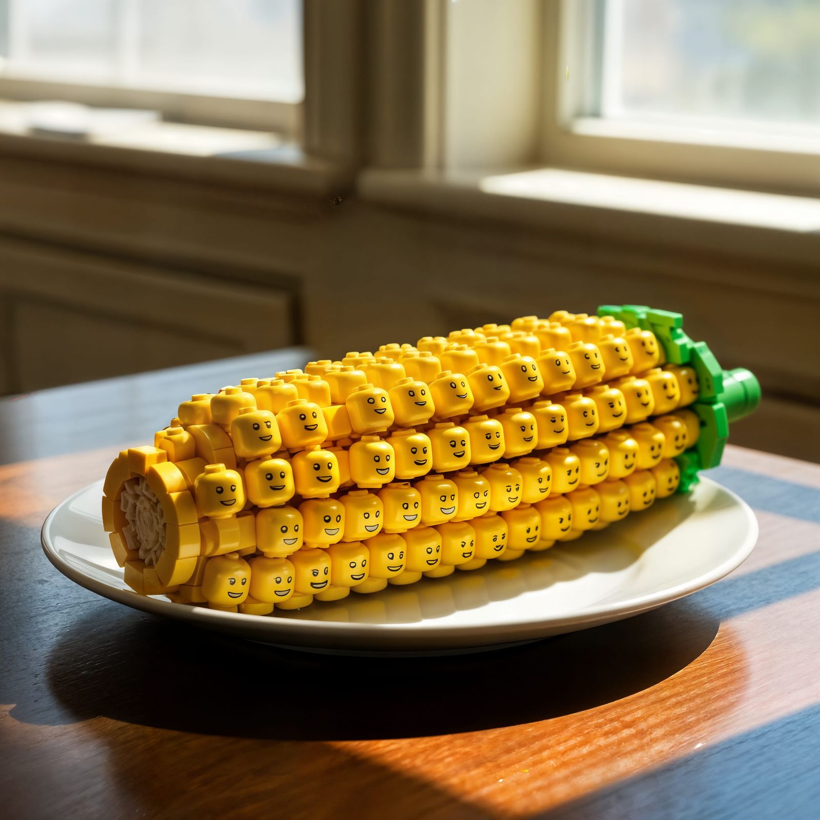 Lego Minifigure Corn on the Cob in Sunny Kitchen