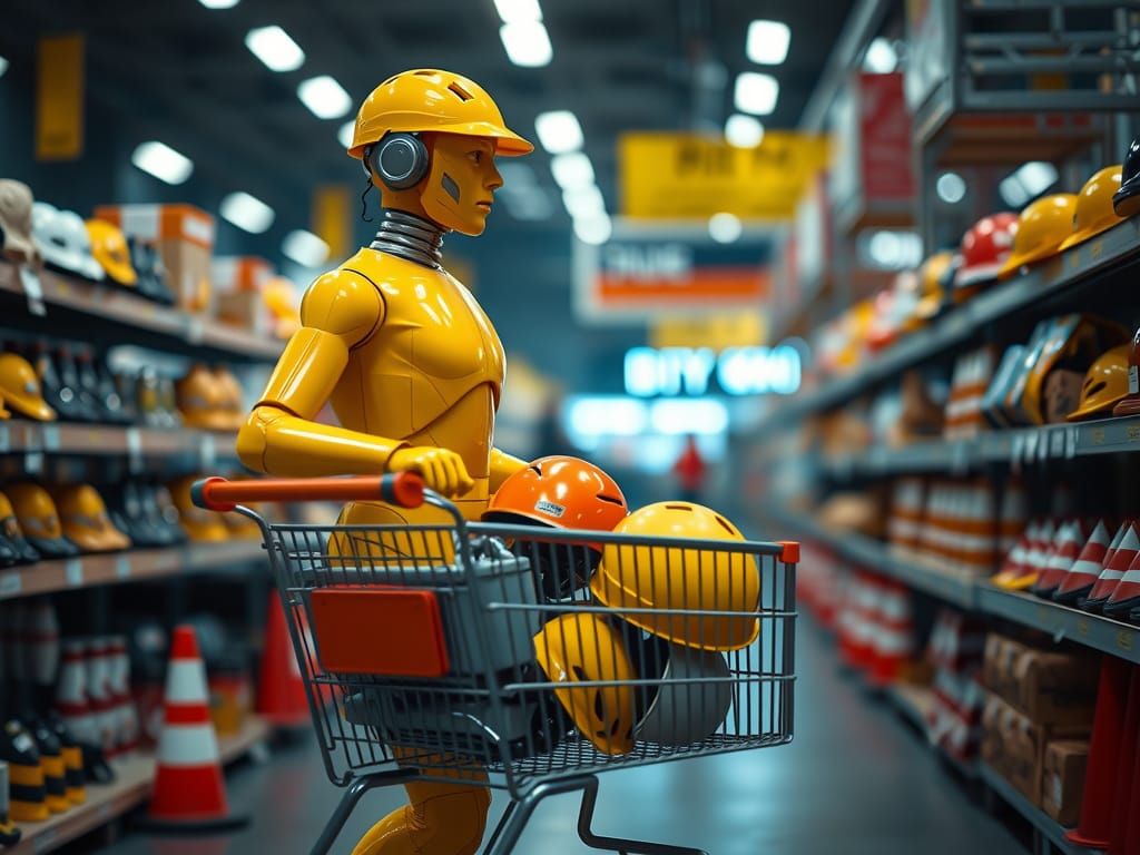 Crash Test Dummy Shopping for Safety Gear