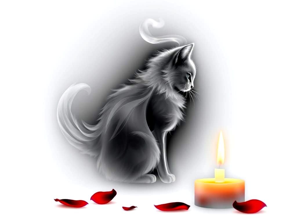 Ethereal Smoke Art Cat in Dreamy Surrealism Style