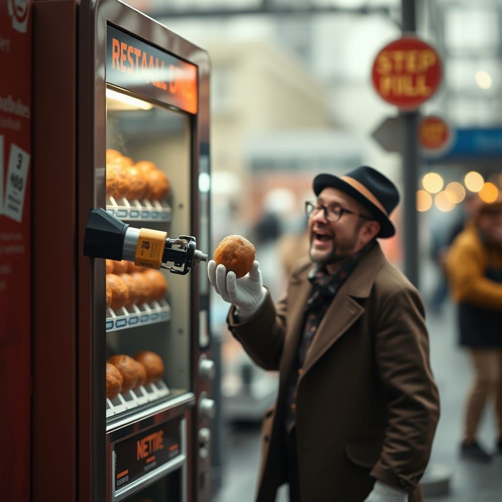 Humorous Robotic Vending Machine Serves Meatballs