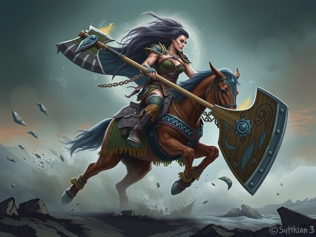 Scythian with her Big, Bad Battle-Axe (Labrys: Double-Bladed)