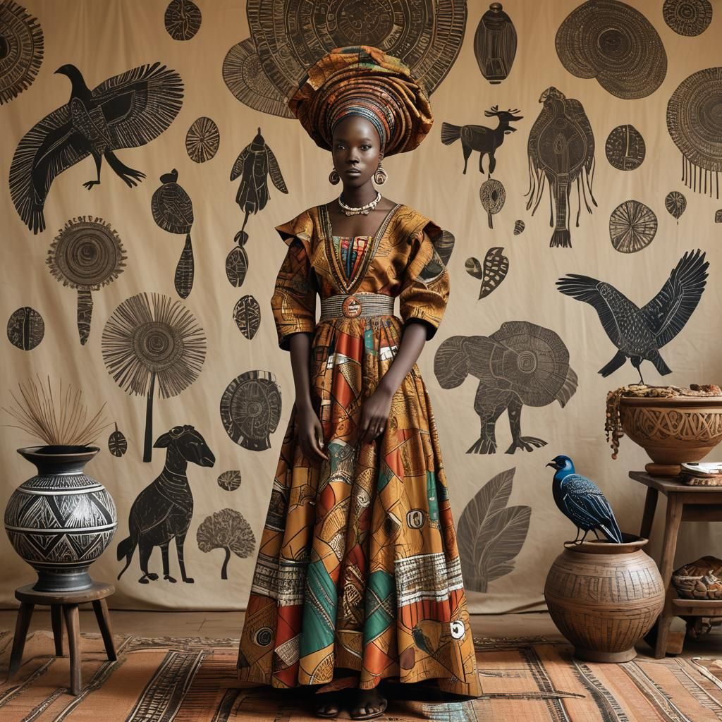 African Woman Enters Traditional Home with Hope