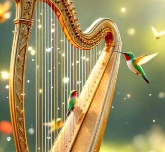 Surreal Morning Concert in a Jewel-Toned Meadow