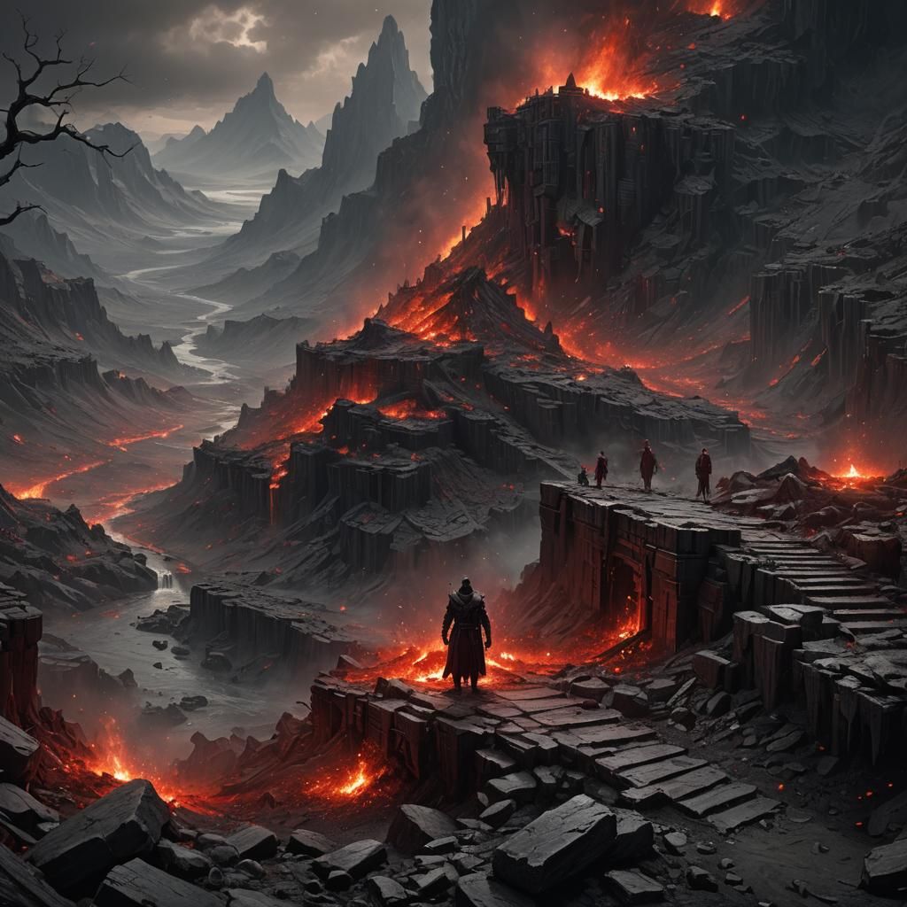 Ashen Grief: A Detailed Matte Painting of Hidden Emotions