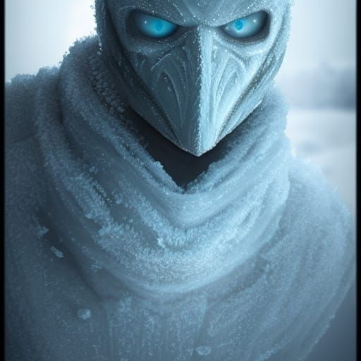 Stylized Frost Walker in Winter Landscape
