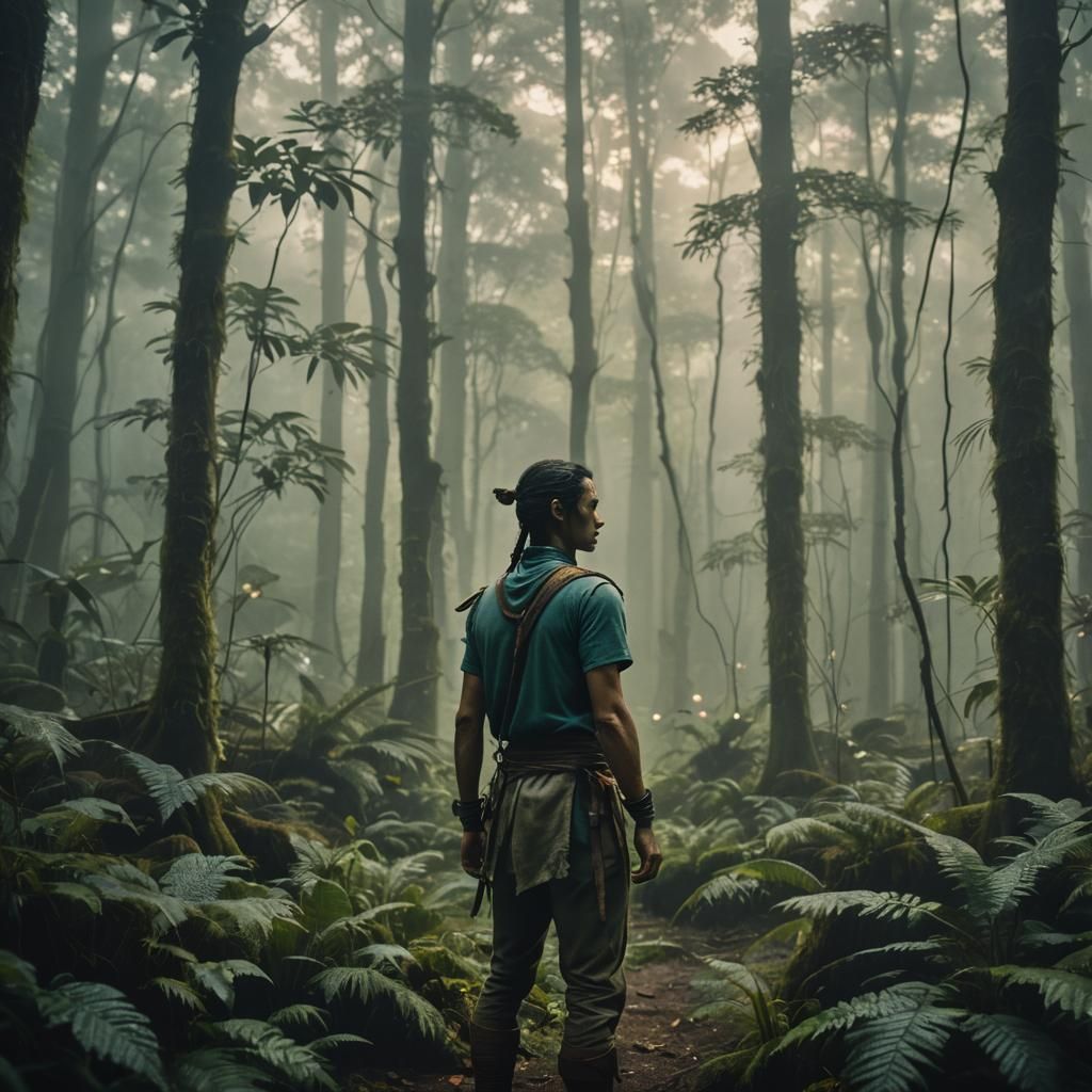 Avatar Character in Misty Forest Film Still