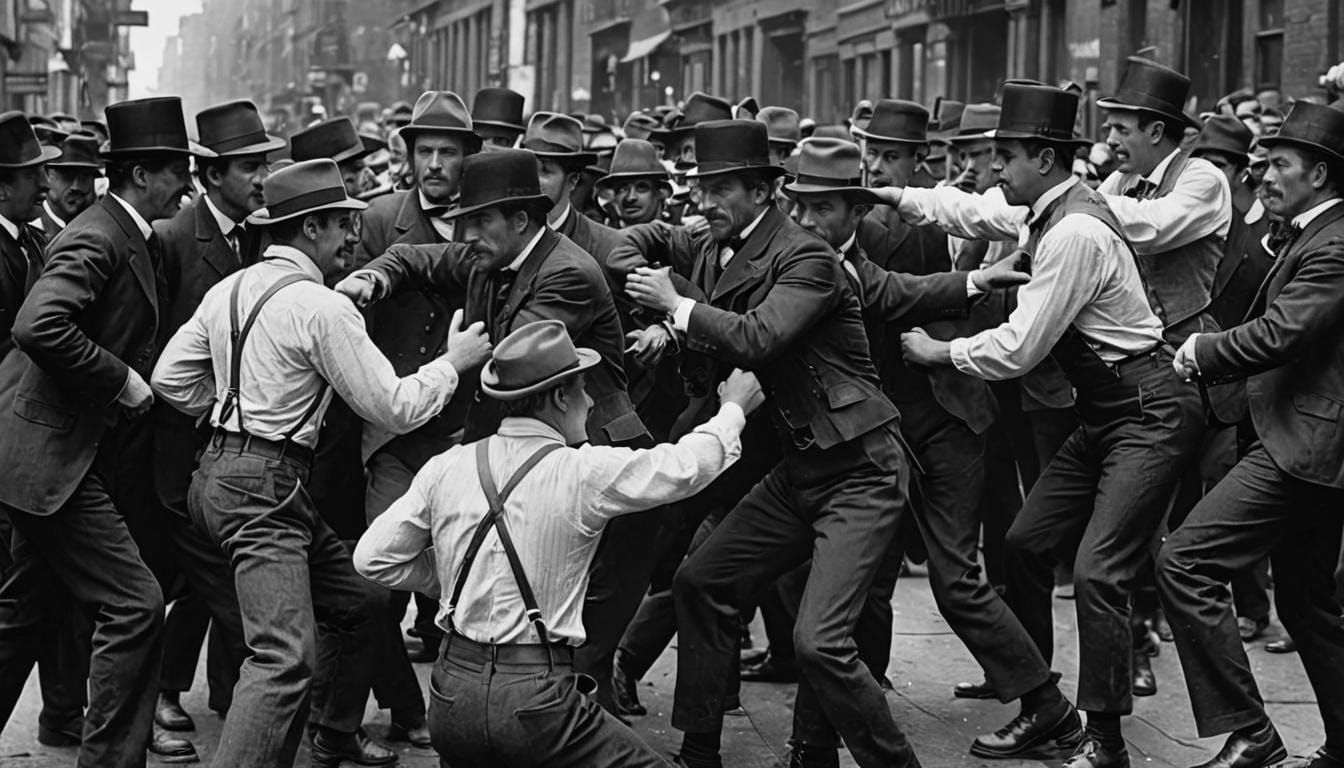 1890s Gang Fight in Manhattan's Five Points
