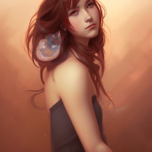 Vampire Girl Portrait in Hyperdetailed Style