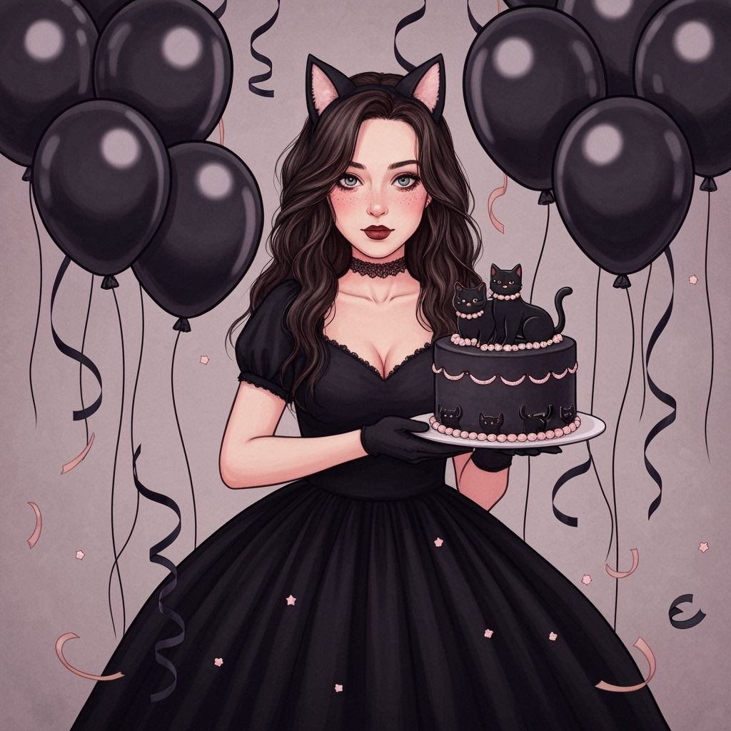 Whimsical Celebration with Cat-Themed Cake