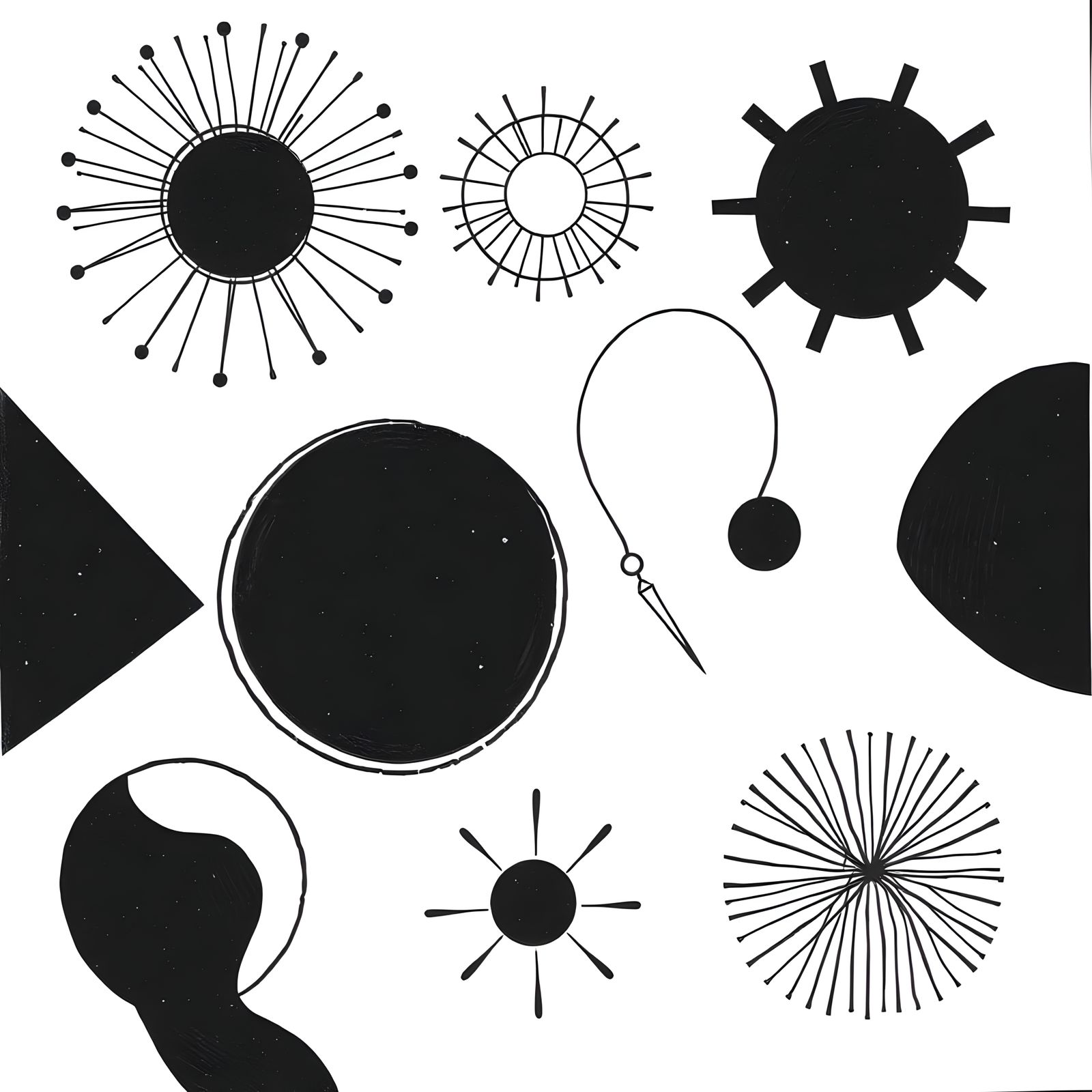 Outlined Shapes and Lines Illustration