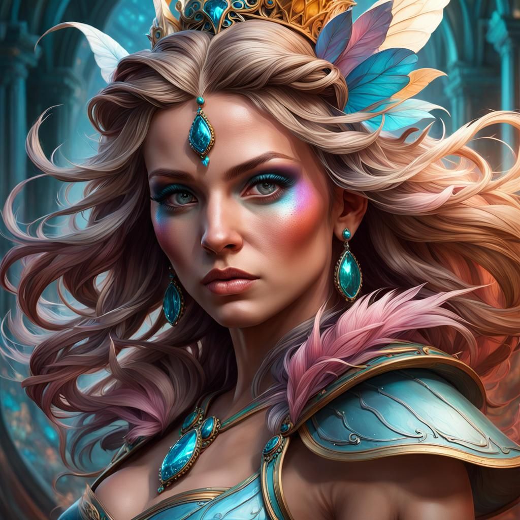 Dream Realm Creature Portrait in Digital Art Style