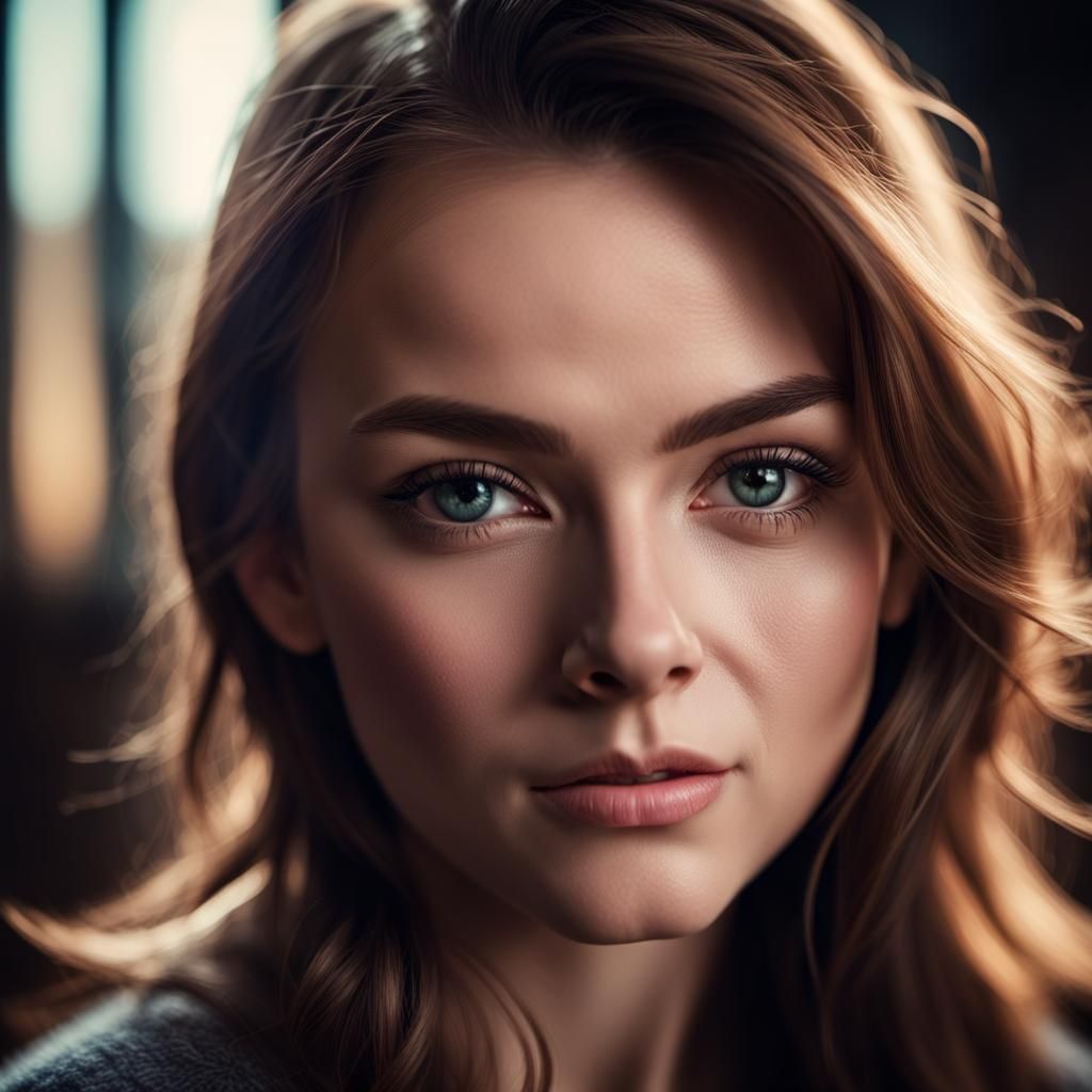 Cinematic Portrait of Woman with a Wink