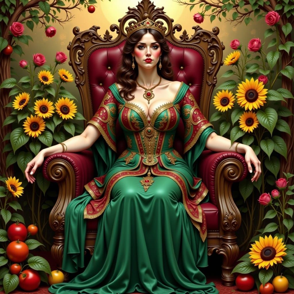 The Empress Embodies Fertility and Abundance