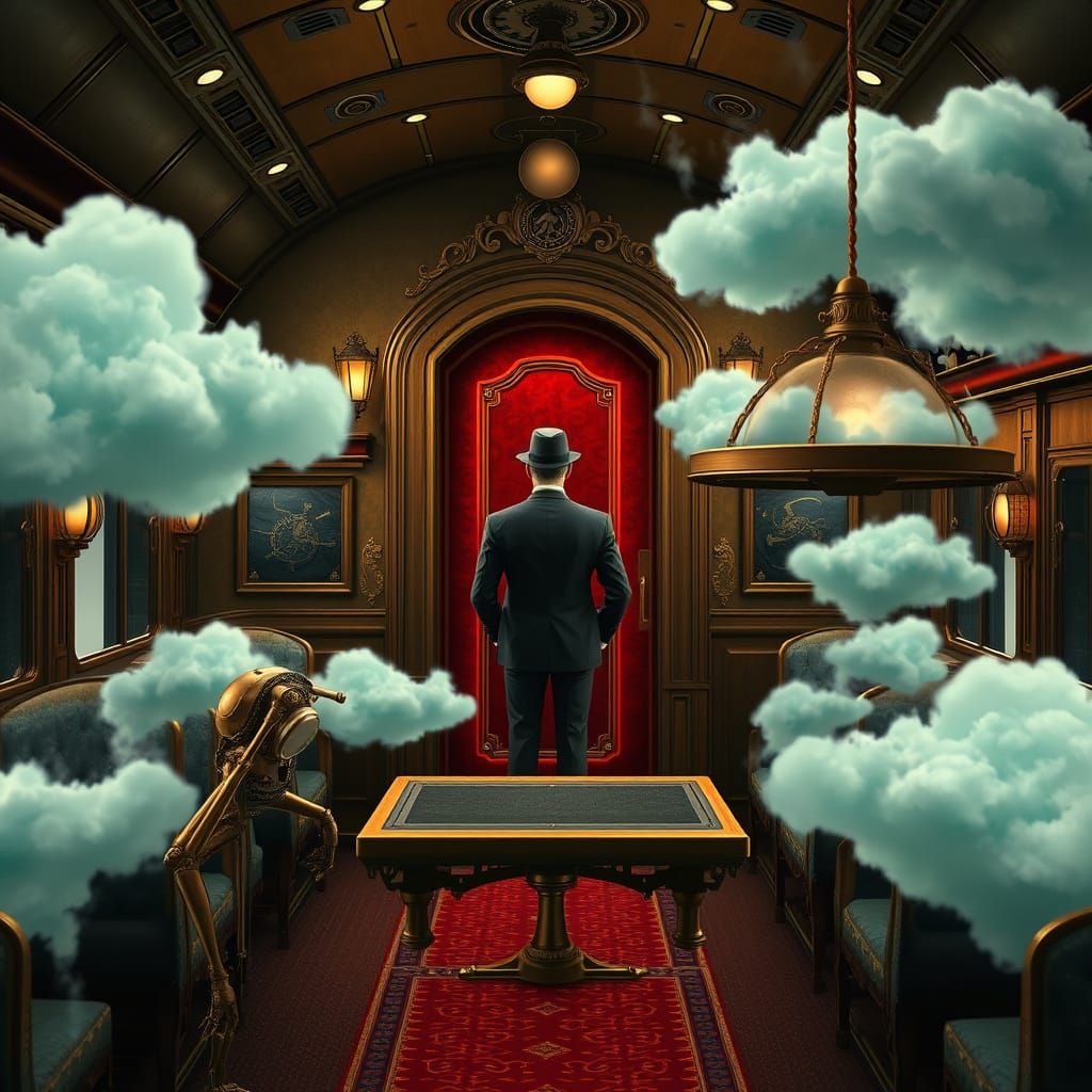Steampunk Gentleman and the Cloud Platform Door