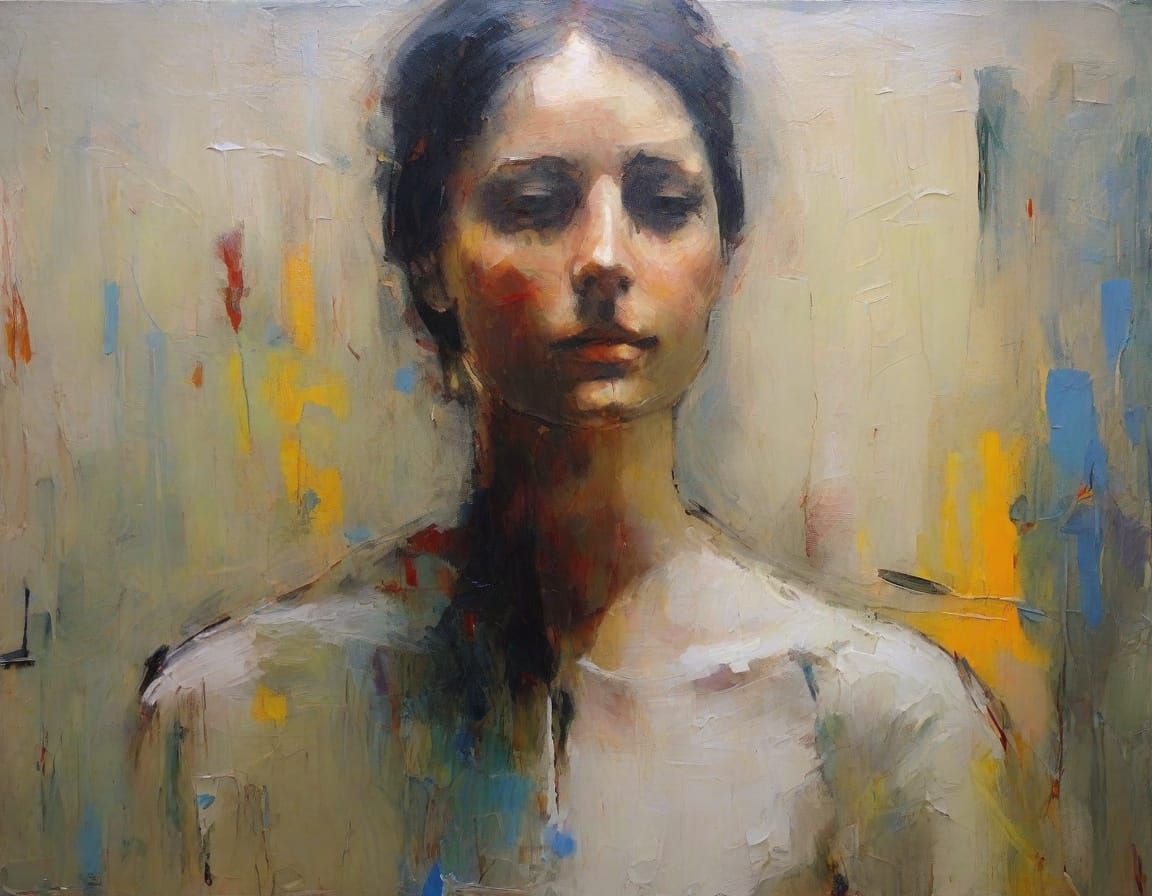 Impressionist Figure Painting with Heavy Texture