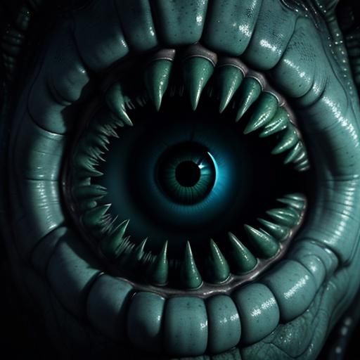 Terrifying Reptilian Alien Monster in Photorealistic 3D