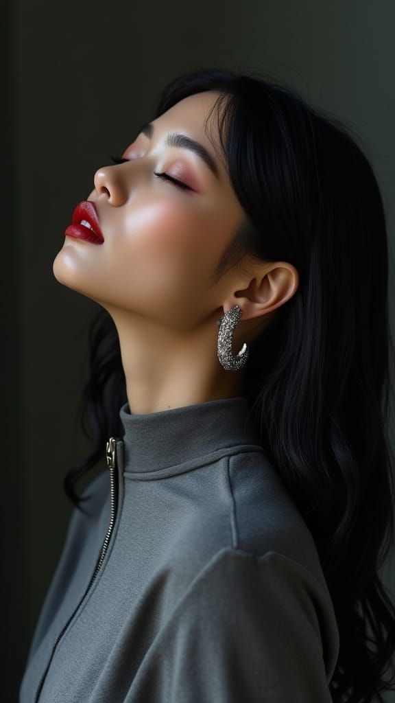 Ethereal Goddess Radiates Confidence in Cyberpunk Style