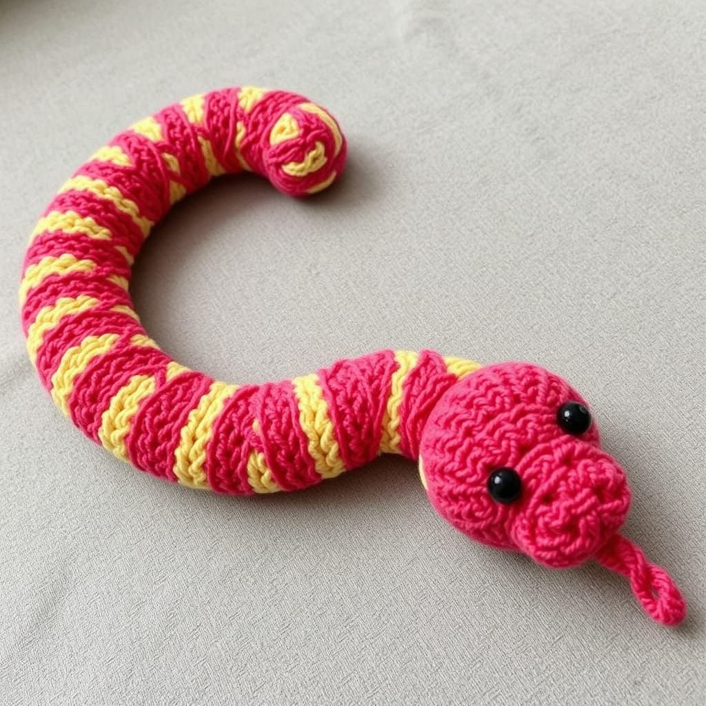 Intricate Yarn Serpent Crochet Pattern