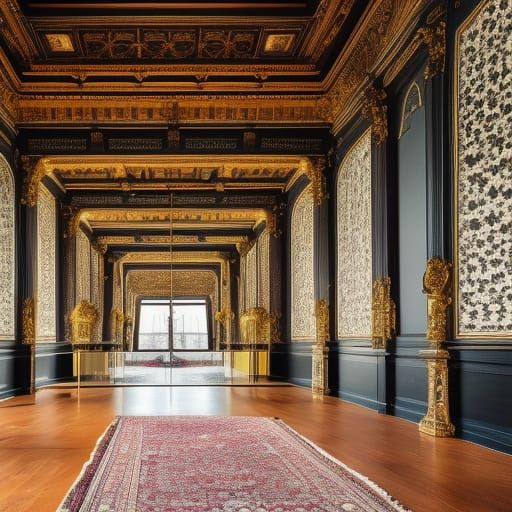 Enchanted Corridor: A Hyperdetailed Maximalist Masterpiece