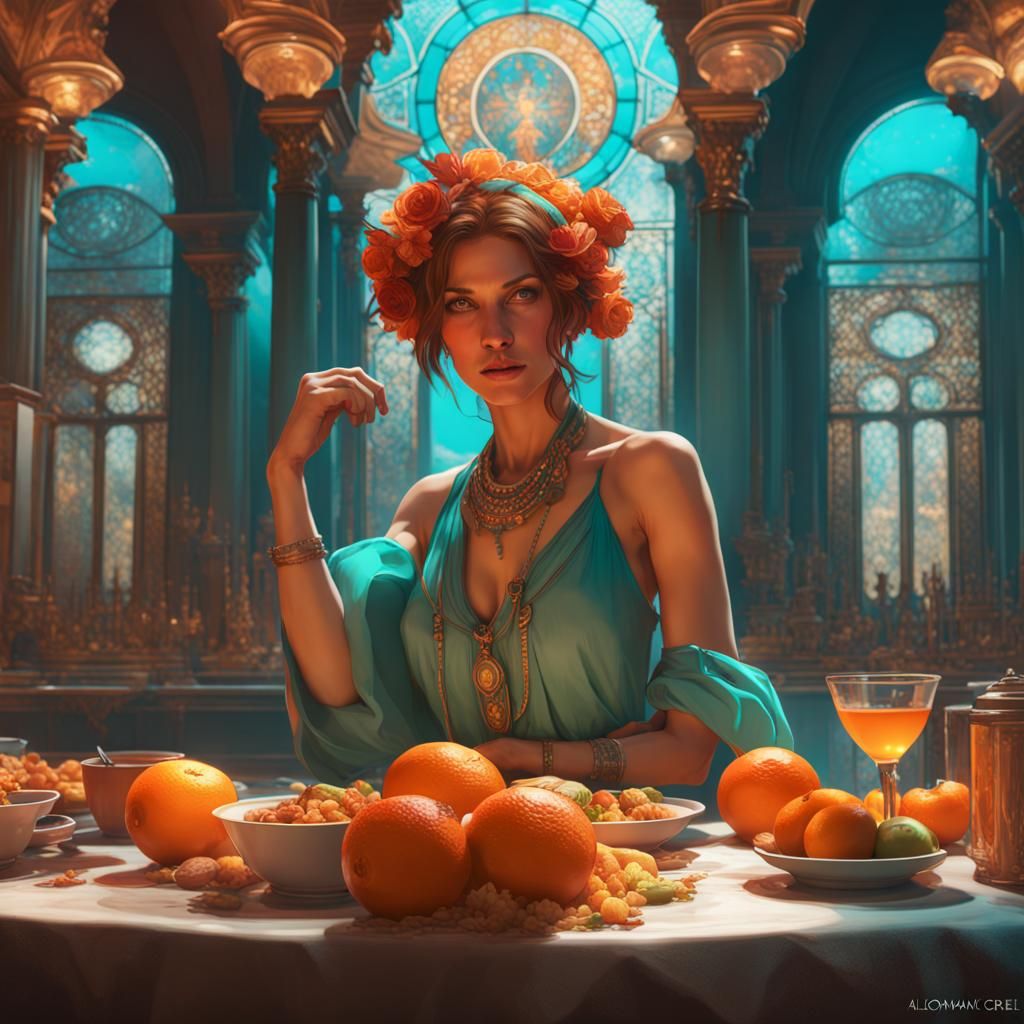 Ménage Repas: Hyperdetailed Concept Art in 8k