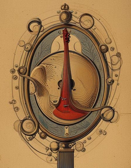 Musical Instrument Playing Card Back Design