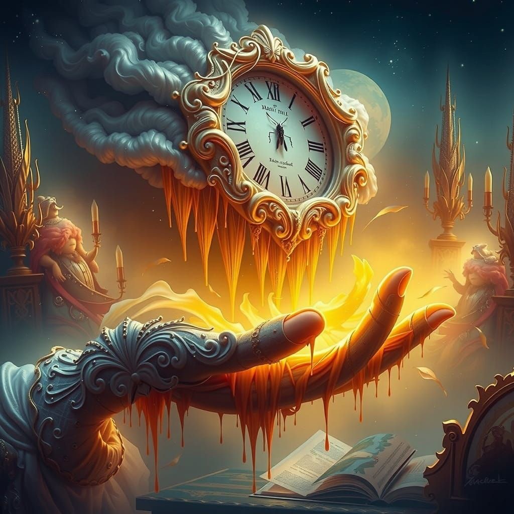 Noblewoman and Butterfly: Rococo-Style Digital Painting