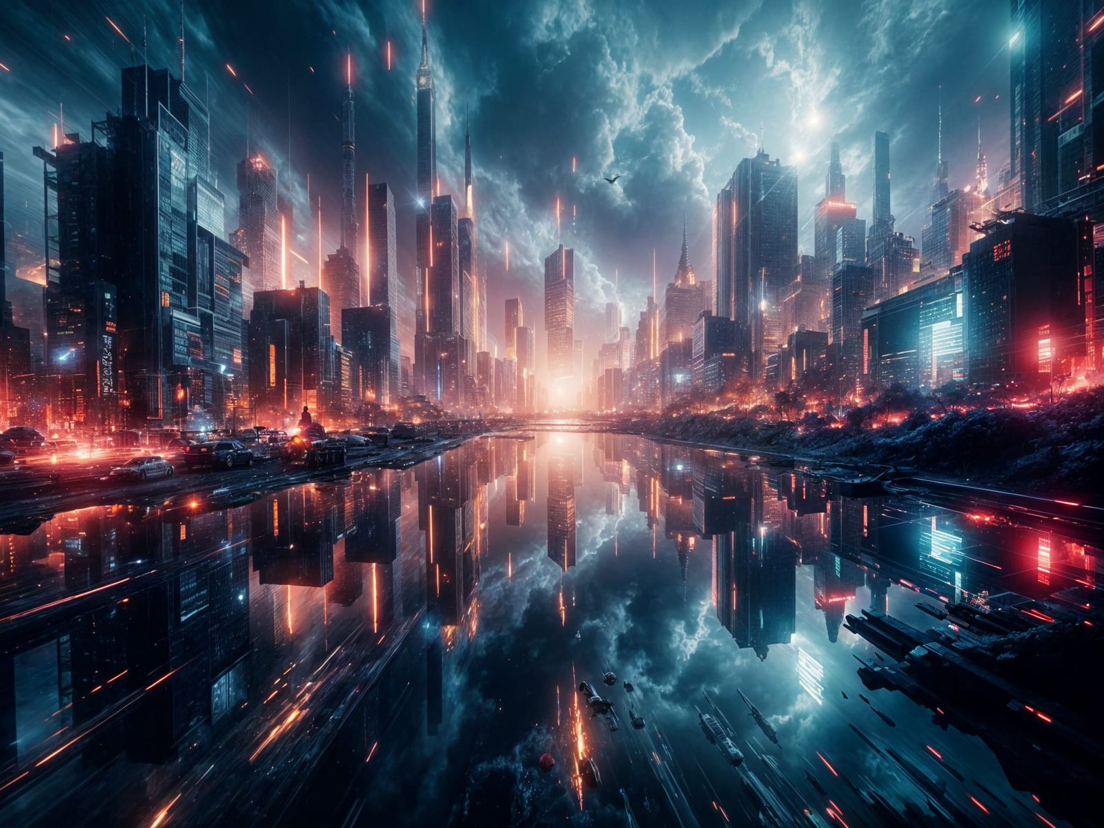 Ominous Double Exposure World with Morbid Layers