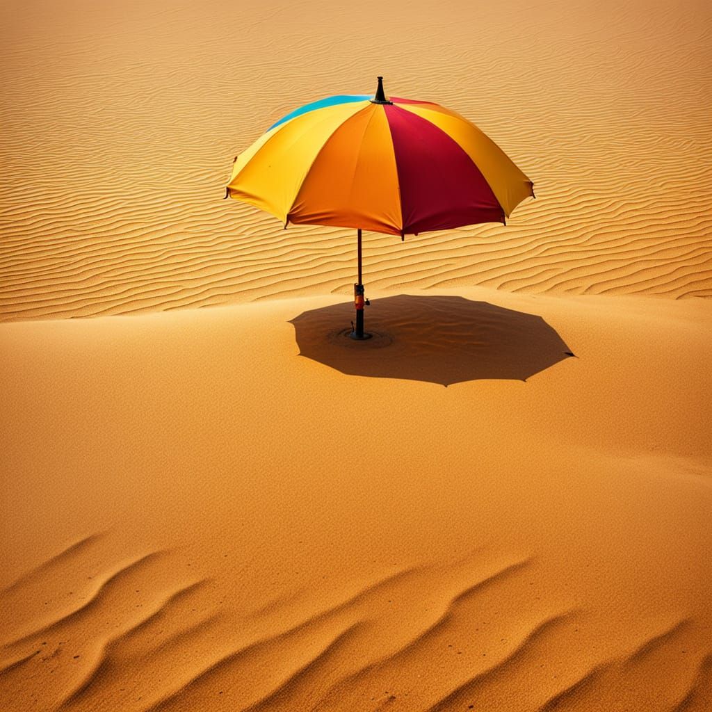 Desert Landscape Photography: Rusty Stand and Colorful Umbre...