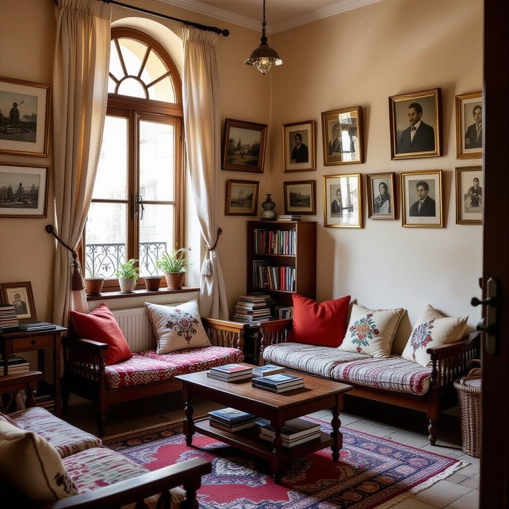 Cozy Jerusalem Home Interior With Family Photos