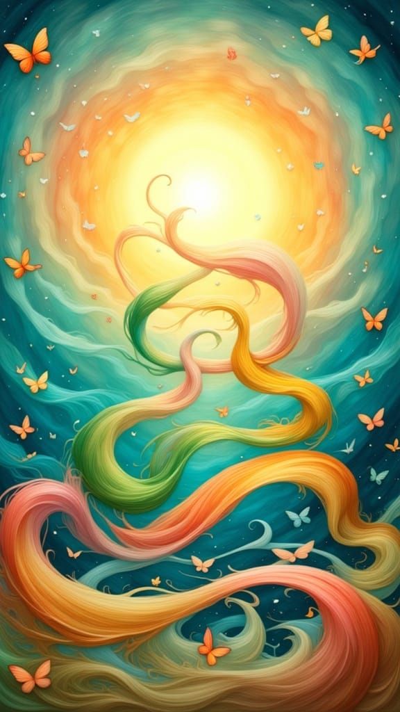 Vibrant Dreamlike Scene of Peace and Prosperity