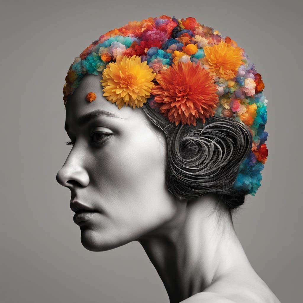 Radiant Brain Portrait in Professional Photography Style