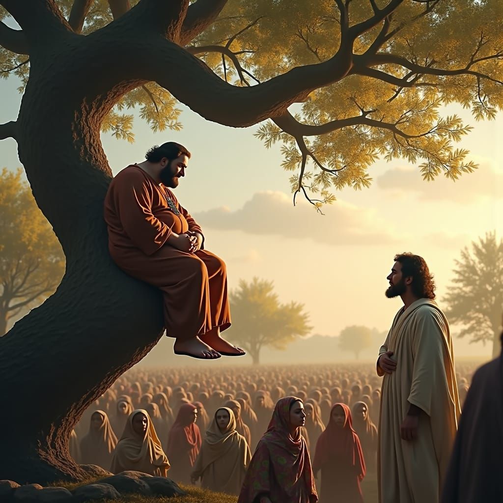 Zacchaeus in Sycamore Tree, Concept Art Style