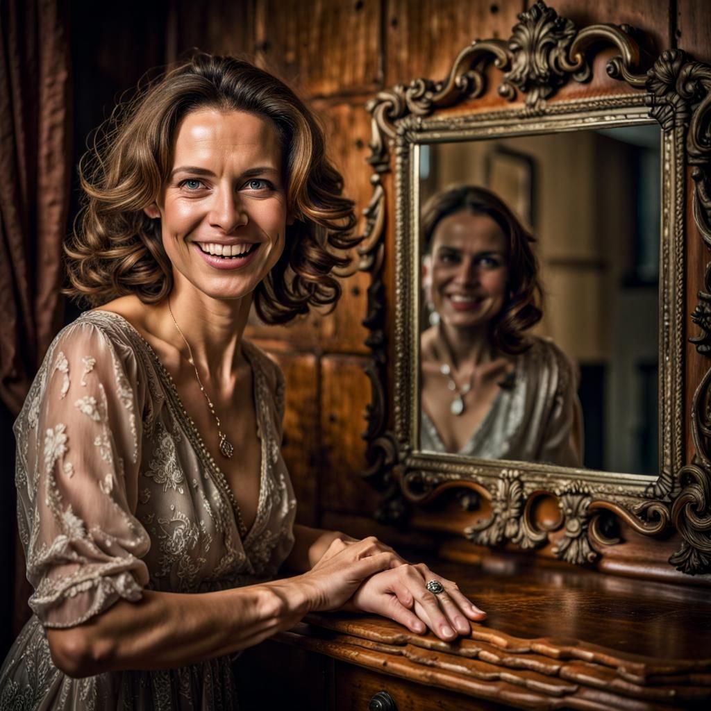 Photorealistic Portrait of Beautiful Woman in Natural Light