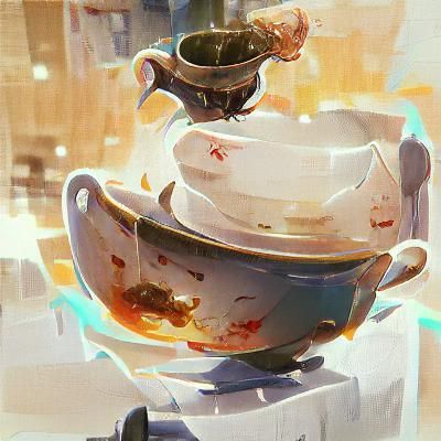 Steaming Cup of Tea: AI Generated Image
