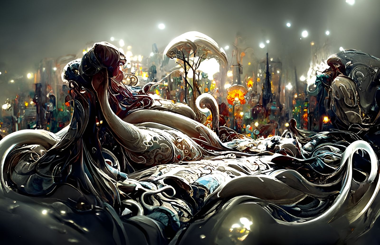Eldritch Tentacles in Fantasy Ambiance