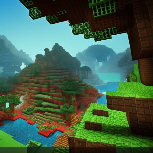 Minecraft Axolotl in Detailed Matte Painting