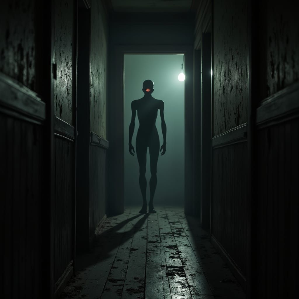 Haunting Abandoned House Interior in Beksiński Style