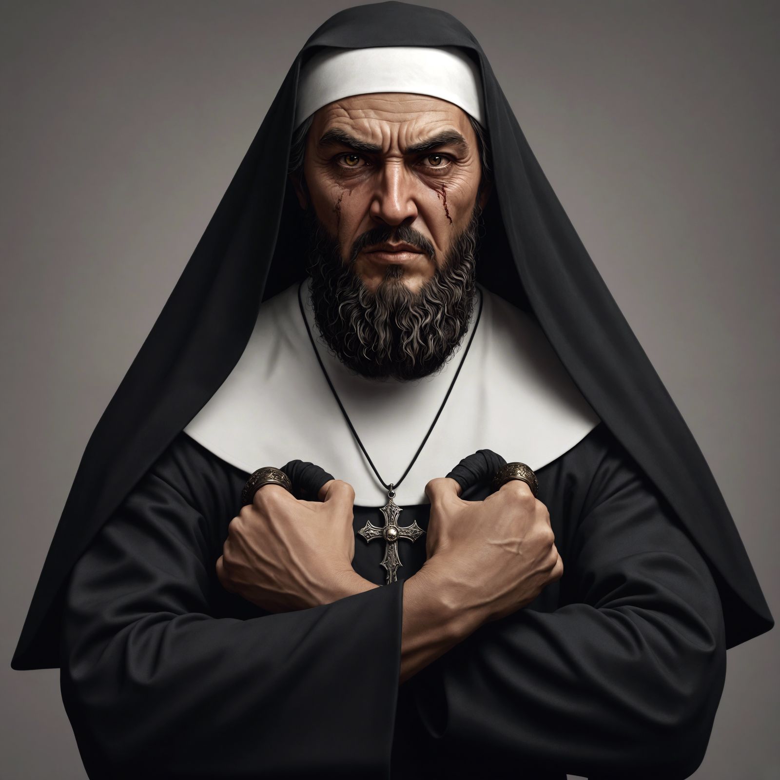 Attila the Hun as a Nun