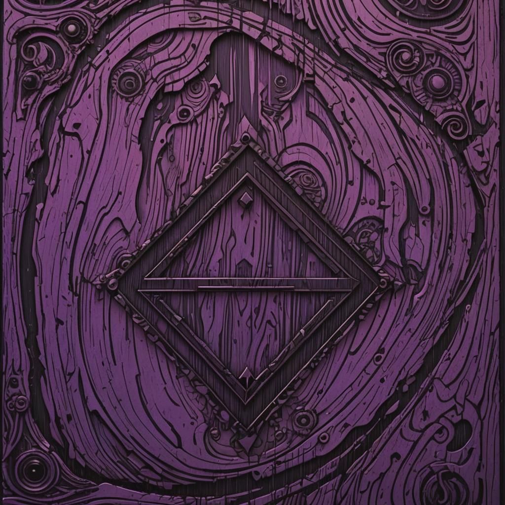 Vibrant Low-Poly Symbol with Geometric Neon Accents