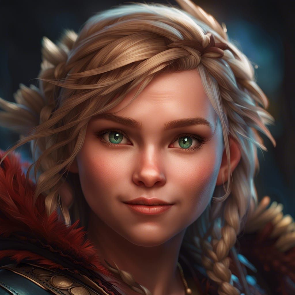 Astrid Hofferson Live Action Portrait in Art Nouveau Style