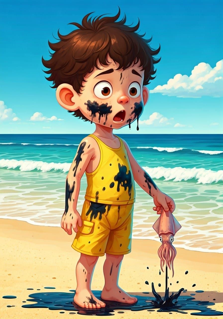 Boy in Squid Ink Shock