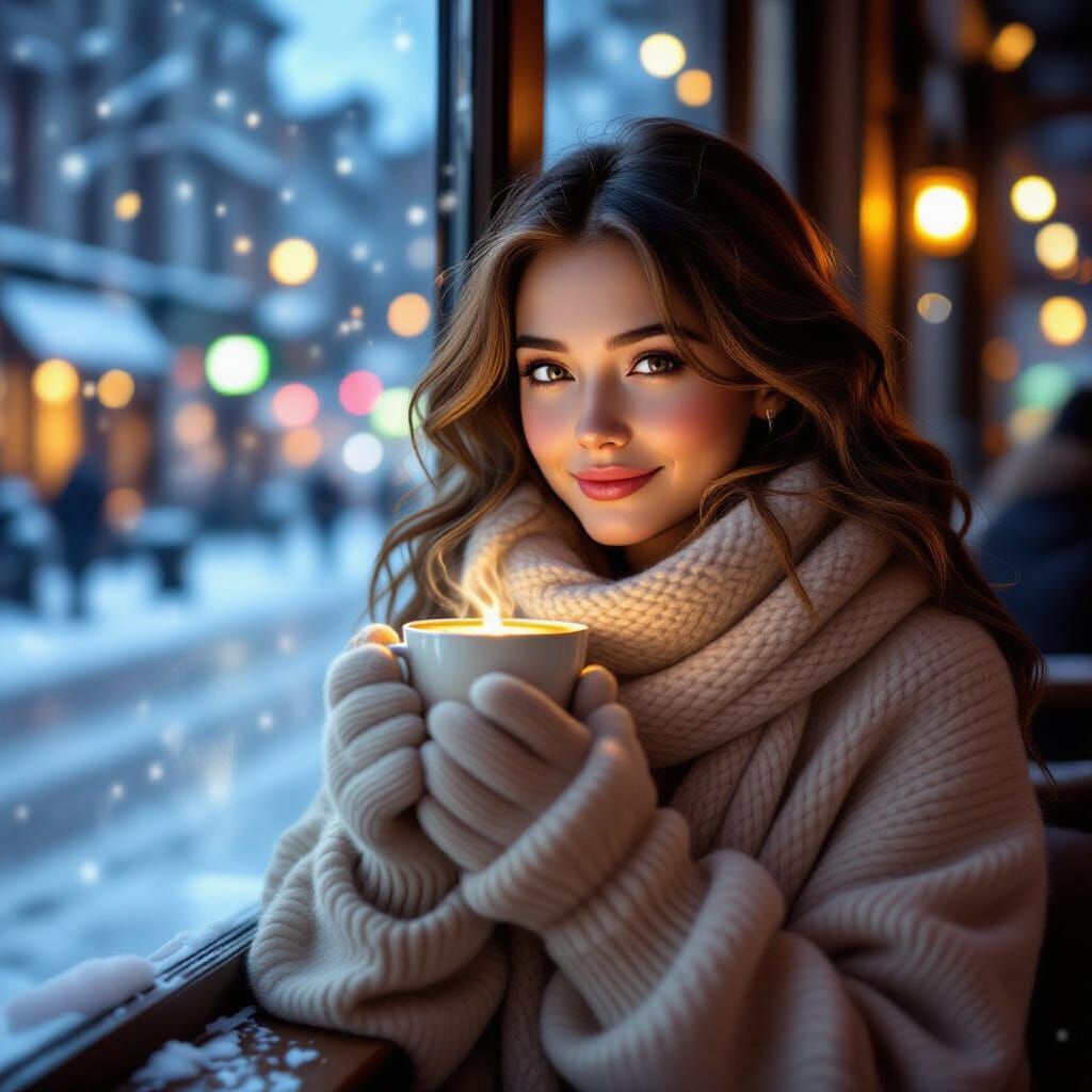 Winter Cafe: A Russian Girl's Cozy Evening