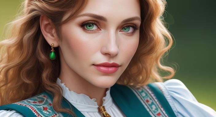 Close-Up Portrait of Heidi in Vibrant Colors