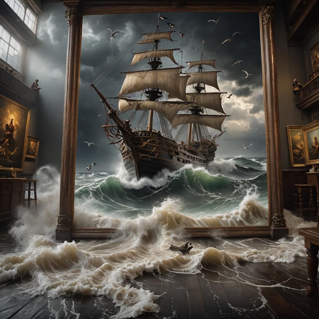 Pirate Ship Painting Comes to Life in Museum
