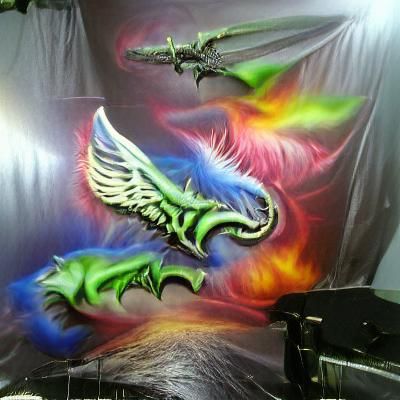 Majestic Dragon Soaring with Intricate Wings