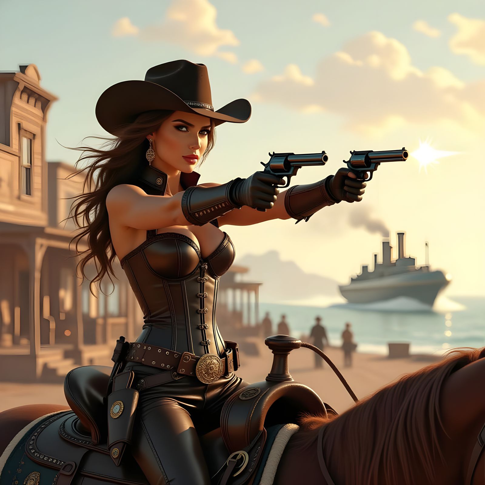 Steampunk Cowgirl Rides into the Old West Future