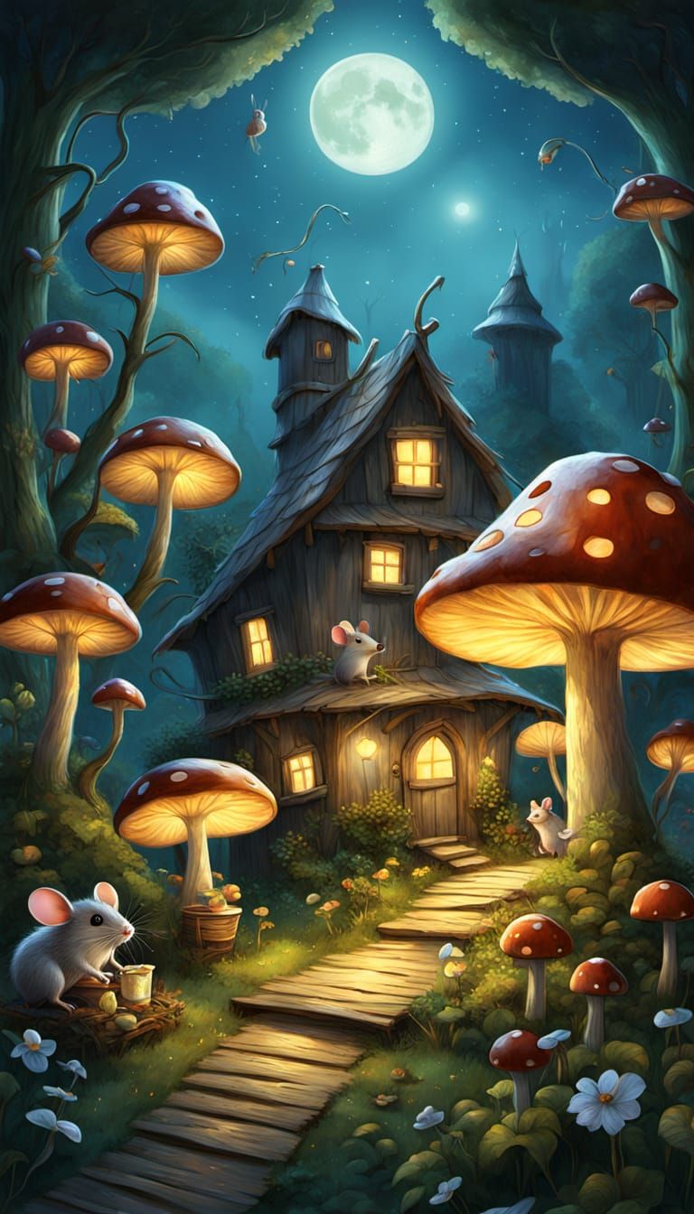 Enchanted Cheese Stand in Mystical Forest