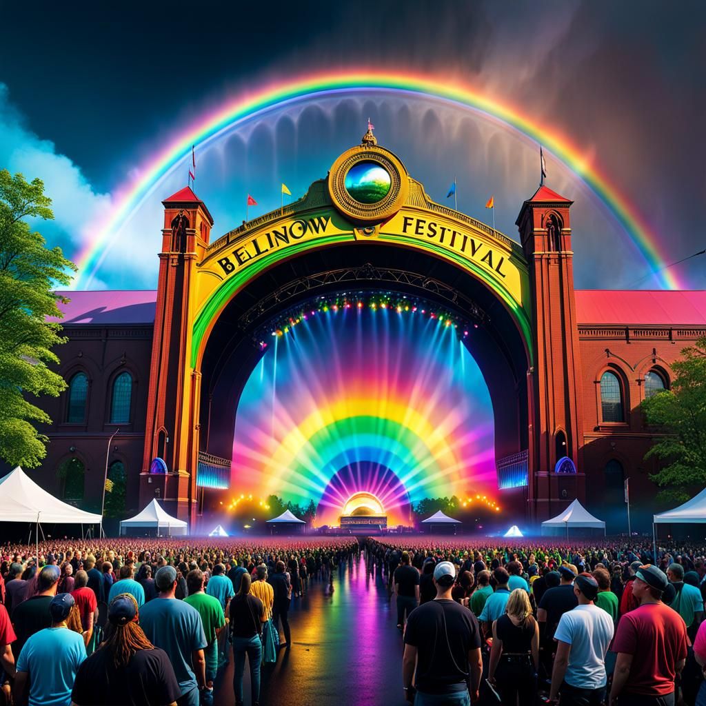 Bellingham Music Festival Logo with Rainbow Luminescence